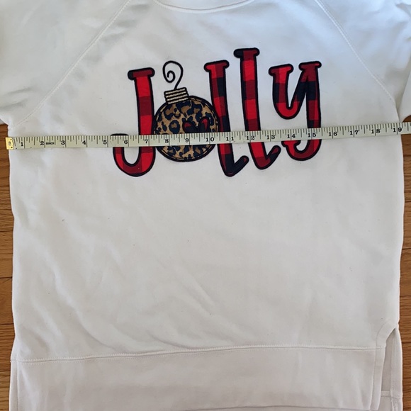 JOLLY🎄Holiday Sweatshirt. Size Small - Picture 4 of 5